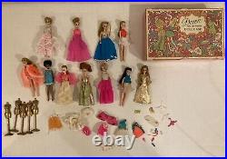 Vintage Dawn Doll LOT 11 Dolls + Clothes, Accessories & Case