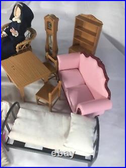 Vintage Eden Toys Madeline Lot Of 4- 8dolls Furniture Plus More