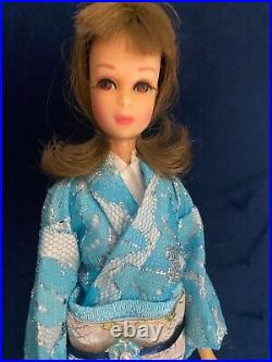 Vintage Francie Barbie in Japanese Blue Kimono Obi