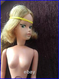 Vintage Growing Hair Tressy Barbie STRANGE metal feet big head UNIQUE Prototype