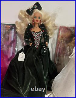 Vintage Holiday Barbie Lot 7 dolls 1989 1990's
