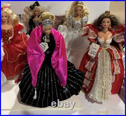 Vintage Holiday Barbie Lot 7 dolls 1989 1990's