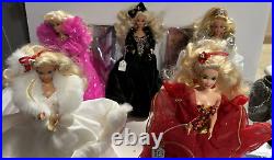 Vintage Holiday Barbie Lot 7 dolls 1989 1990's