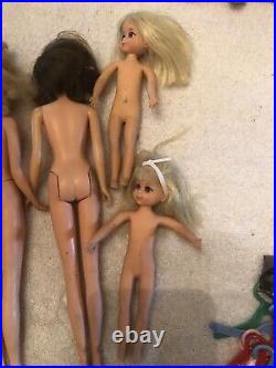 Vintage Huge Barbie Lot Francie Ken Bubblecut Skipper Chris, Clothes & Access