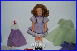 Vintage Ideal Shirley Temple Doll And Clothing Lot