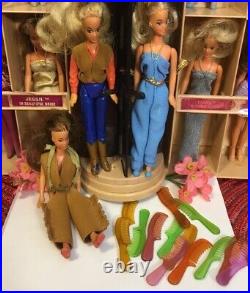 Vintage Kenner GLAMOUR GALS Fashion Doll Showplace Case & 19 Dressed Dolls 1981