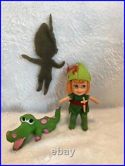 Vintage Liddle Kiddles Peter Paniddle With Shadow and Crocodile