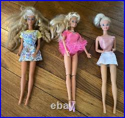 Vintage Lot Of 14 Barbie Dolls + 1 Ken Superstar'80s-'90s Era With 1960s Bodies