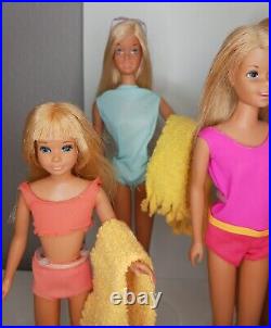 Vintage Malibu Barbie Ken Pj Francie & Skipper Doll Lot with Accessories Towels