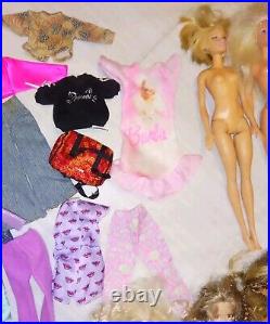 Vintage Mattel Barbie Doll Lot Of 25 Barbies & Clothing 80s 90's 2000's