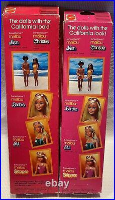 Vintage Mattel Sunsational Malibu Steffie Face Christie & Ken Barbie Black Dolls