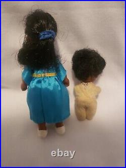 Vintage Mattel Sunshine Family Sister & Baby African American Lot 2 Dolls Gc