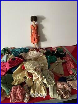 Vintage Midge Bubble Cut Barbie Doll 1962 1958 With Clothes Dresses Lot Japan