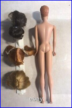 Vintage Midge, Molded Red Hair, 1965, 3 Wigs & Stand, Friday Night Date Outfit