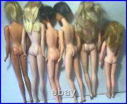 Vintage Mod Barbie TnT Francie Nude Dolls Need TLC Lot of 6