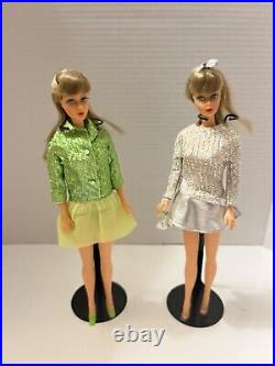 Vintage Mod Brunette Blonde Twist N Turn TNT Barbie Doll Mint Original 1960s Lot