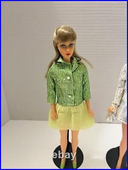 Vintage Mod Brunette Blonde Twist N Turn TNT Barbie Doll Mint Original 1960s Lot