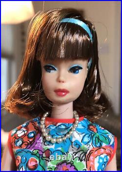 Vintage OOAK Auburn Long Hair Barbie In Outdoors Art Show