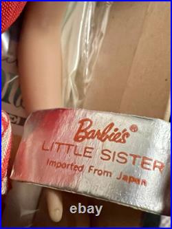 Vintage Original 1963 Japanese Exclusive Skipper Barbie Doll HTF With Box MINT