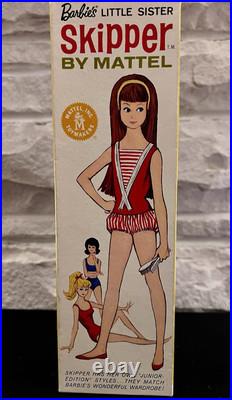 Vintage Original 1963 Japanese Exclusive Skipper Barbie Doll HTF With Box MINT