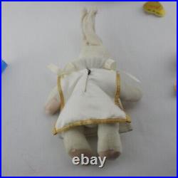 Vintage Patsy Queen of Hearts 14 Doll Effanbee w Rabbit Crown Stand Box Lot
