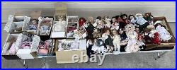 Vintage Porcelain Dolls Lot Of 34 From 1990's Assorted Collector Dolls