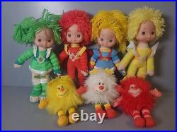 Vintage Rainbow Brite dolls-LOT OF 7-1983 Hallmark Brand retro toys girls plush