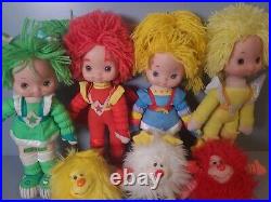 Vintage Rainbow Brite dolls-LOT OF 7-1983 Hallmark Brand retro toys girls plush