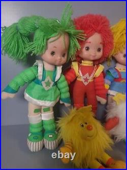 Vintage Rainbow Brite dolls-LOT OF 7-1983 Hallmark Brand retro toys girls plush