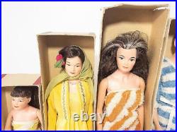 Vintage Remco Littlechap Dolls, Lot of 4, Dr. John, Lisa Judy Libby with boxes GR8