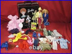 Vintage Retro 1966 Barbie Doll Case with 2 Dolls, Clothes and Accessories