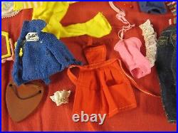 Vintage Retro 1966 Barbie Doll Case with 2 Dolls, Clothes and Accessories