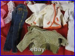 Vintage Retro 1966 Barbie Doll Case with 2 Dolls, Clothes and Accessories