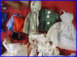 Vintage Retro 1966 Barbie Doll Case with 2 Dolls, Clothes and Accessories