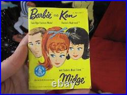 Vintage Retro 1966 Barbie Doll Case with 2 Dolls, Clothes and Accessories