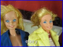Vintage Retro 1966 Barbie Doll Case with 2 Dolls, Clothes and Accessories