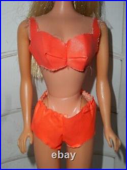 Vintage STUNNING SUNKISSED BLONDE TNT TWIST N TURN BARBIE SWIMSUIT BOOKLET STAND