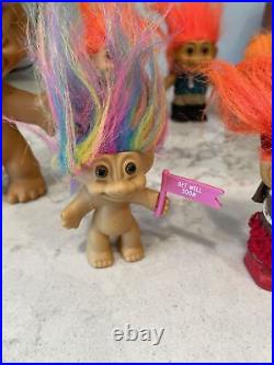 Vintage Troll Doll Lot (18) Russ & Troll Doll House Cave