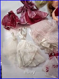 Vintage Vogue Jan Doll Swivel Waist Red Hair with Dresses Coat Hat Shoes LOT of 17