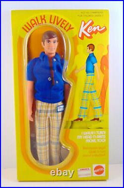 Vintage Walk Lively Ken Doll #1184 Mint In Box Nrfb 1971 Barbie Mattel