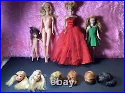 Vintage White Ginger Bubblecut Barbie Lot Skipper PJ Lots More WOW