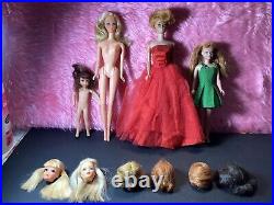 Vintage White Ginger Bubblecut Barbie Lot Skipper PJ Lots More WOW