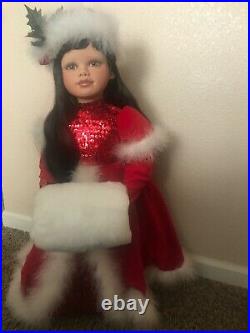 Virginia Turner vinyl dolls, Beautiful Garland Christmas doll. Mint Condition