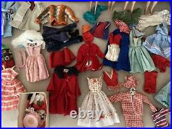 Vtg 1960s Barbie Lot Barbie Ken Midge Francie Barbie Clothes Lot & Barbie Box