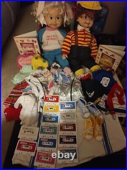 Vtg 1985 1986 PLAYMATES CRICKET + CORKY DOLL LOT TAPES + ORIGINAL CLOTHES+ Books