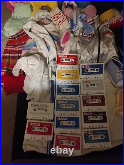 Vtg 1985 1986 PLAYMATES CRICKET + CORKY DOLL LOT TAPES + ORIGINAL CLOTHES+ Books
