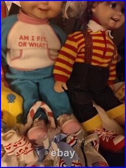 Vtg 1985 1986 PLAYMATES CRICKET + CORKY DOLL LOT TAPES + ORIGINAL CLOTHES+ Books