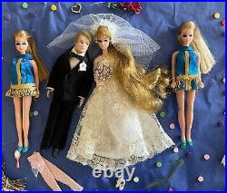 Vtg 4 Topper Dawn Wedding Lot! HTF Ron and Head To Toe Bride & 2 Dawns +Extras