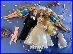 Vtg 4 Topper Dawn Wedding Lot! HTF Ron and Head To Toe Bride & 2 Dawns +Extras