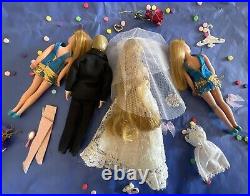 Vtg 4 Topper Dawn Wedding Lot! HTF Ron and Head To Toe Bride & 2 Dawns +Extras